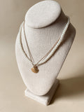 Double Pearl & Shell Necklace