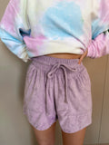 Malibu Drive Lavender Terrycloth Shorts